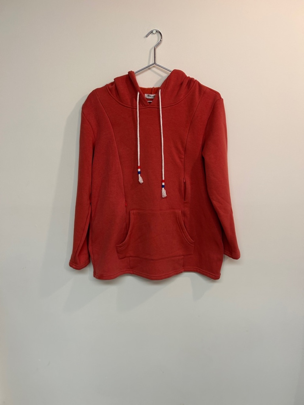 Bearsland Red Hooded Pullover with Kangaroo Pocket